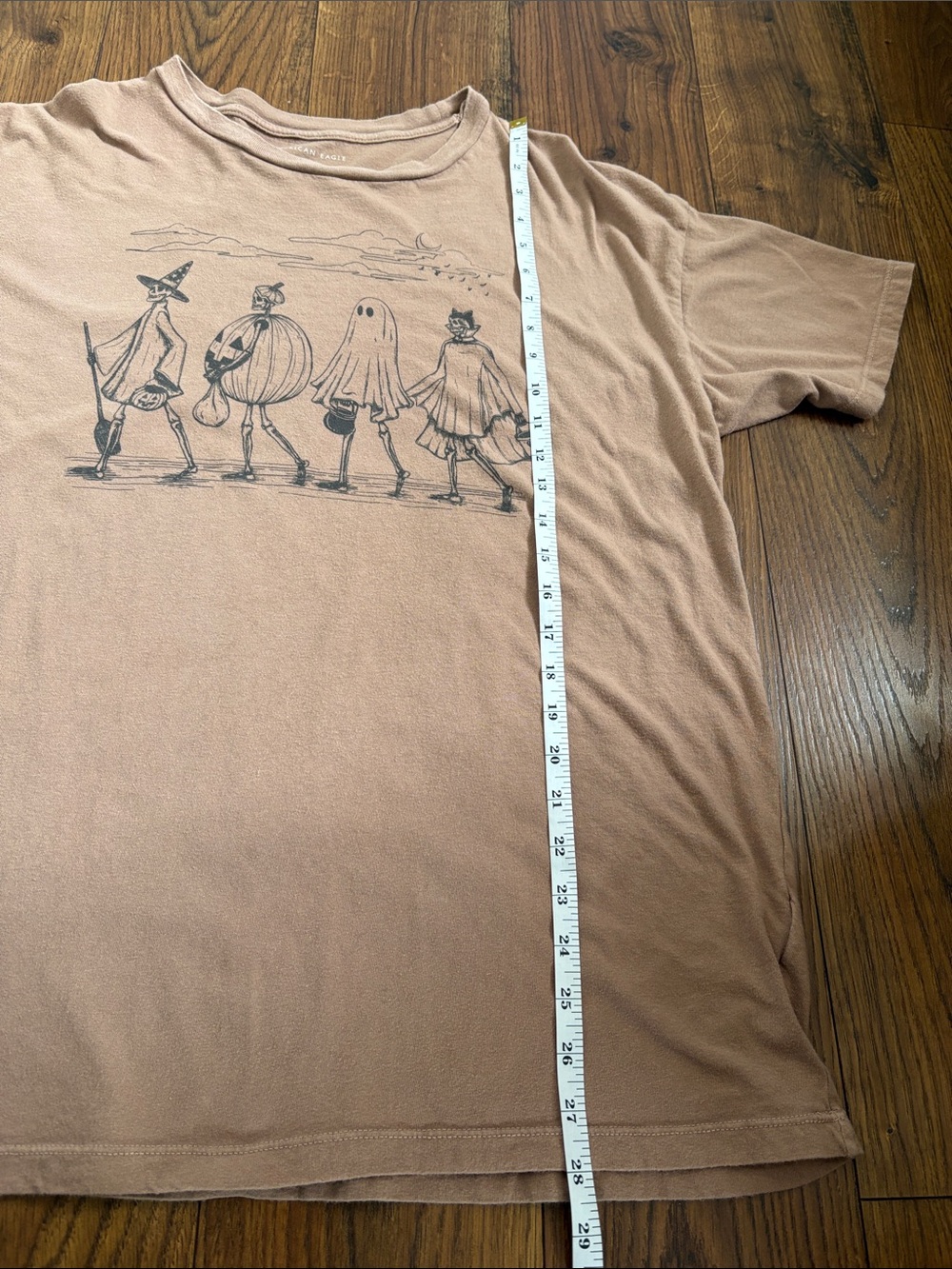 American Eagle Outfitters Brown Halloween Graphic Short-Sleeve Tee - Picture 5 of 6